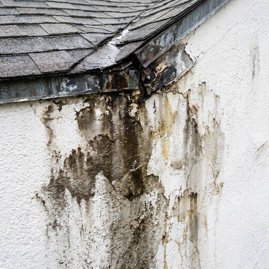 Feuchteflecken am Wandanschluss