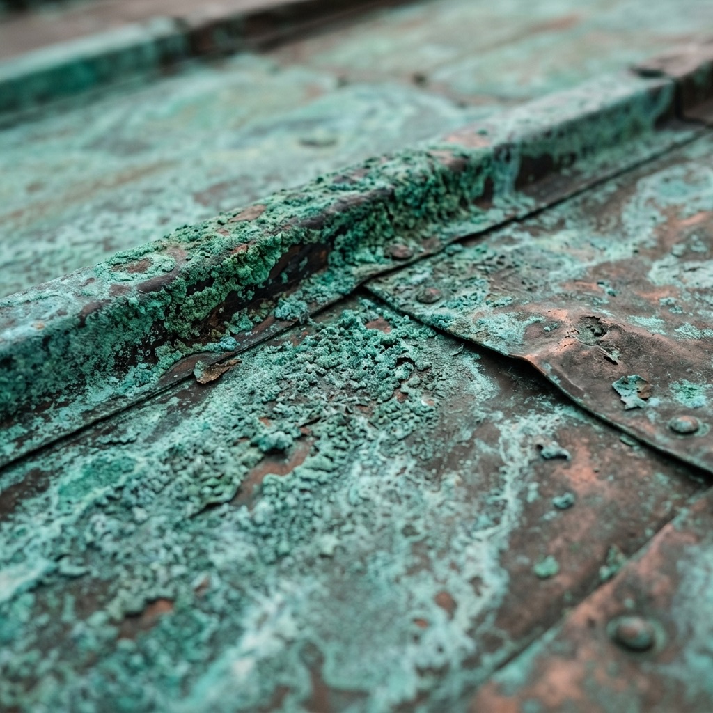 Patina auf Kupferblech