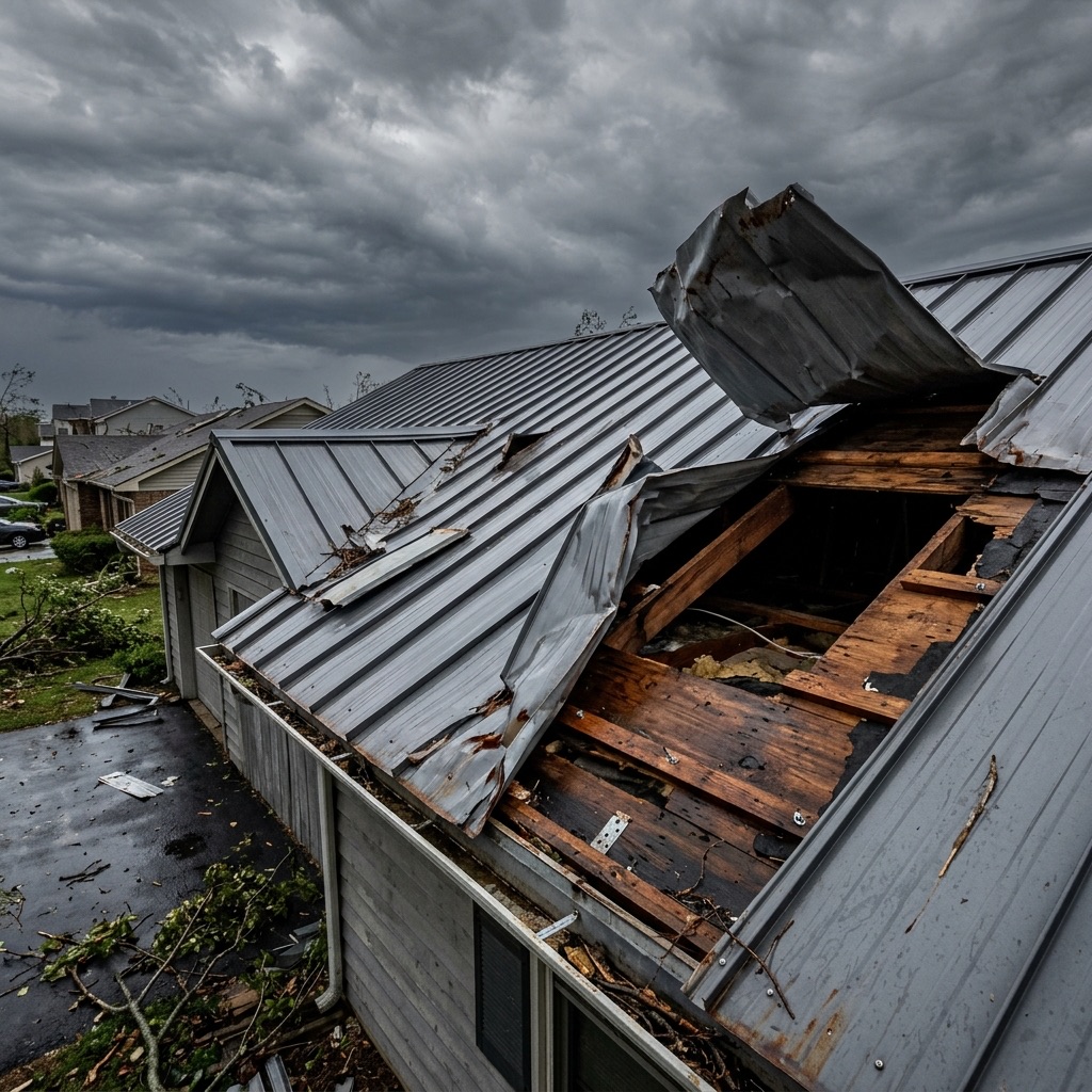 Sturmschaden am Dach